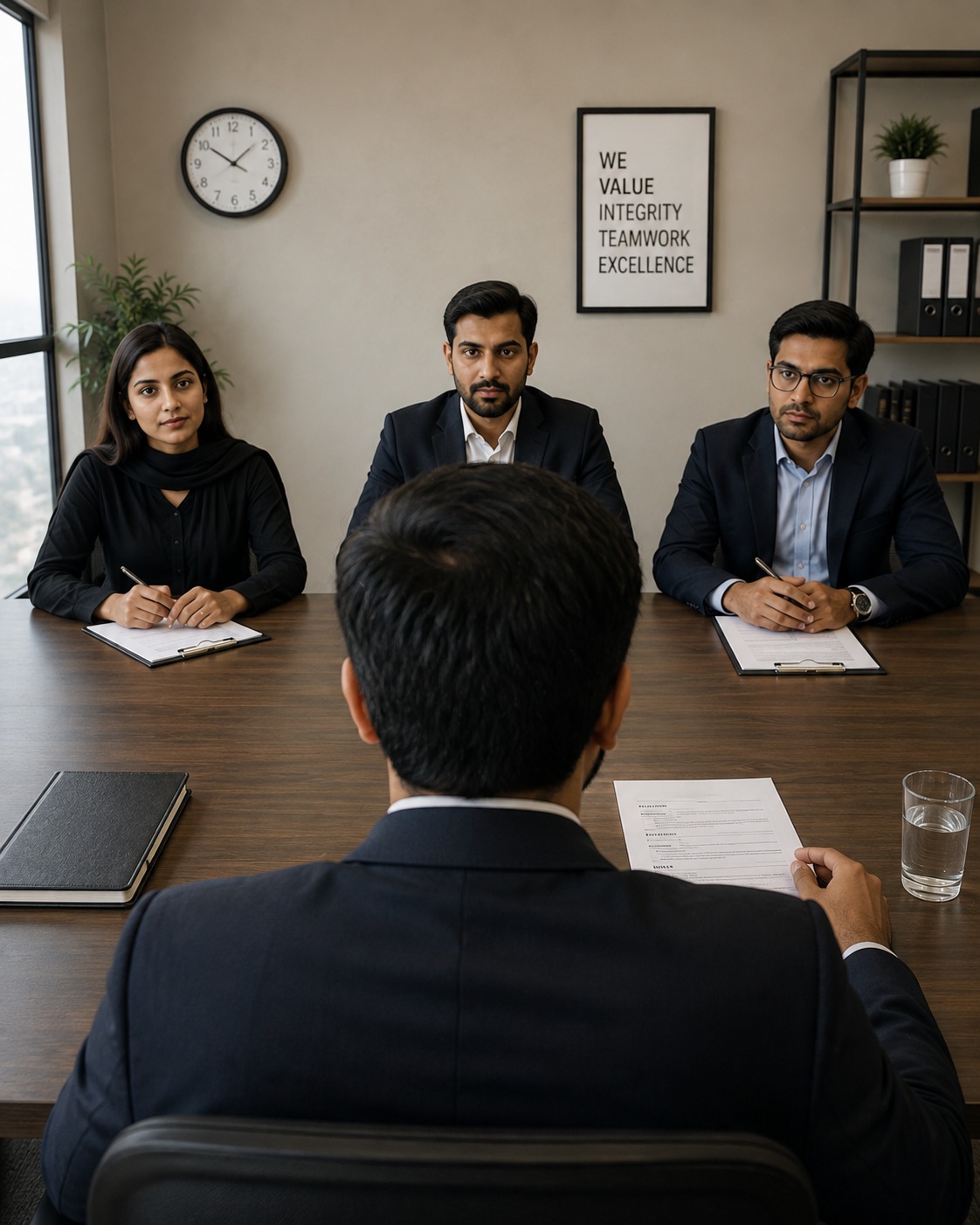 Professional presenting in a meeting