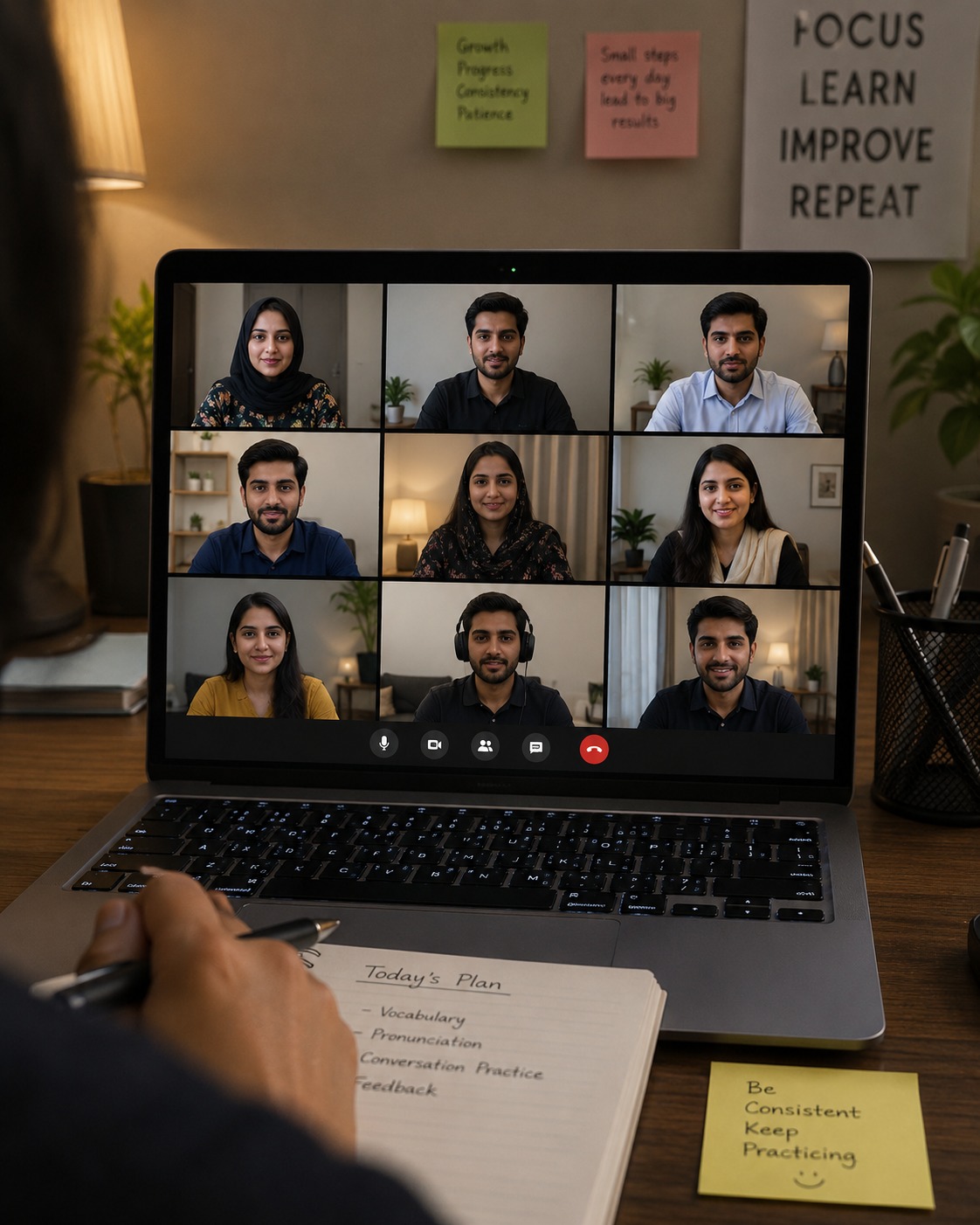 Freelancer on a client video call