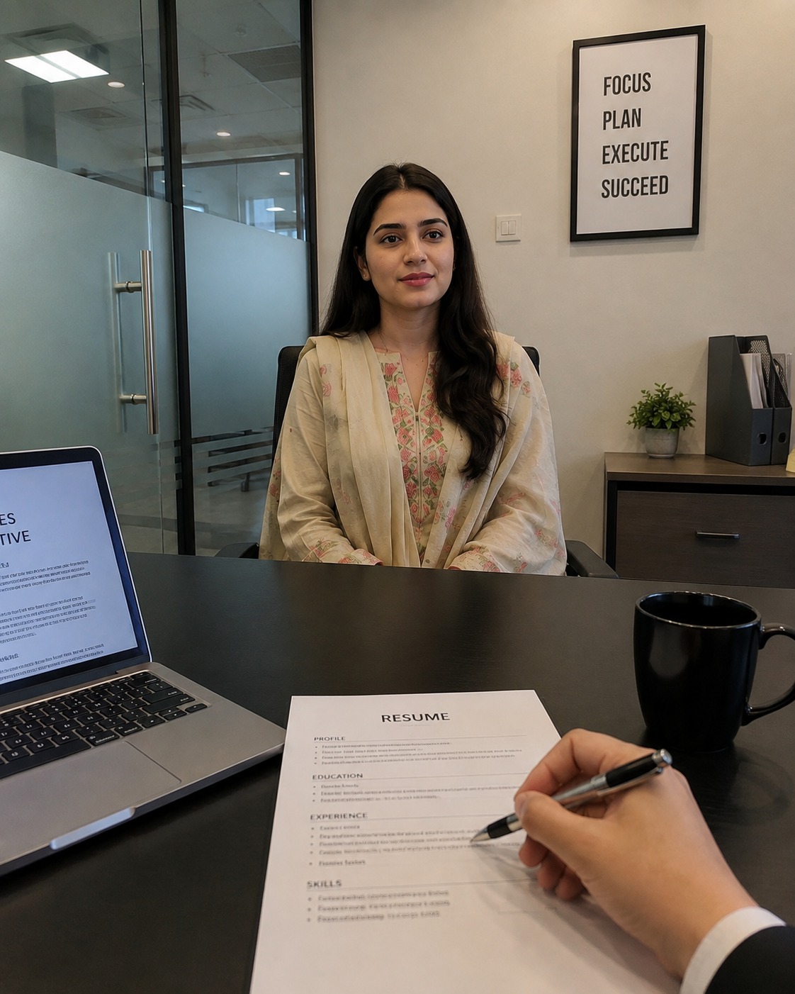 Freelancer on a client video call